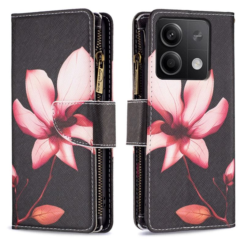 Lederhüllen Xiaomi Redmi Note 13 4g Lotus-geldbörse