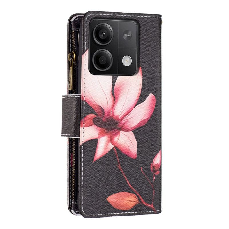 Lederhüllen Xiaomi Redmi Note 13 4g Lotus-geldbörse