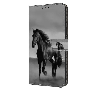 Lederhüllen Xiaomi Redmi Note 13 4g Schwarzes Pferd