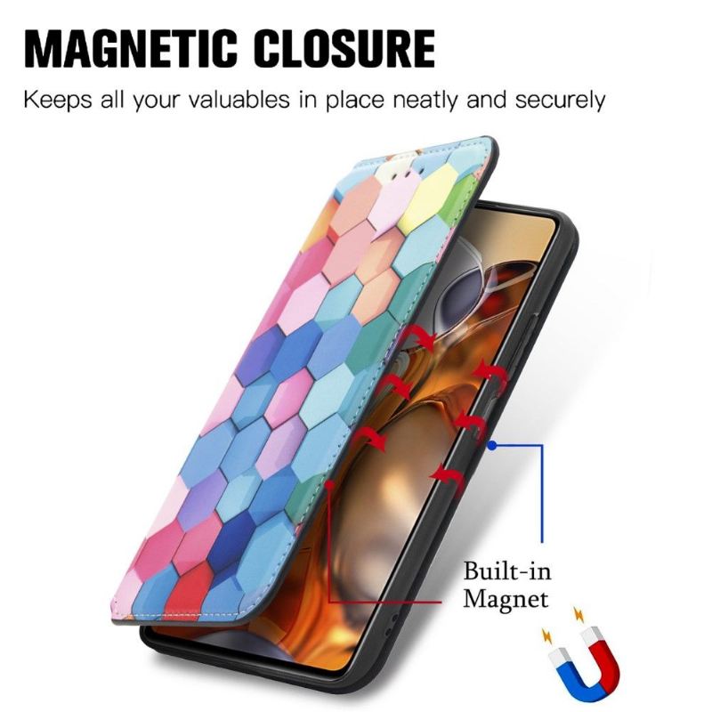 Flip Case Für Xiaomi 11T / 11T Pro Farbige Wabe