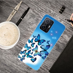 Handyhülle Für Xiaomi 11T / 11T Pro Blaue Schmetterlinge