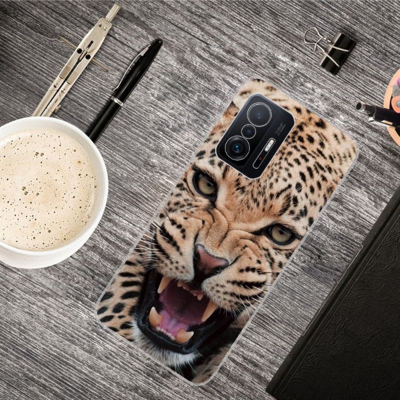 Handyhülle Für Xiaomi 11T / 11T Pro Brüllender Leopard