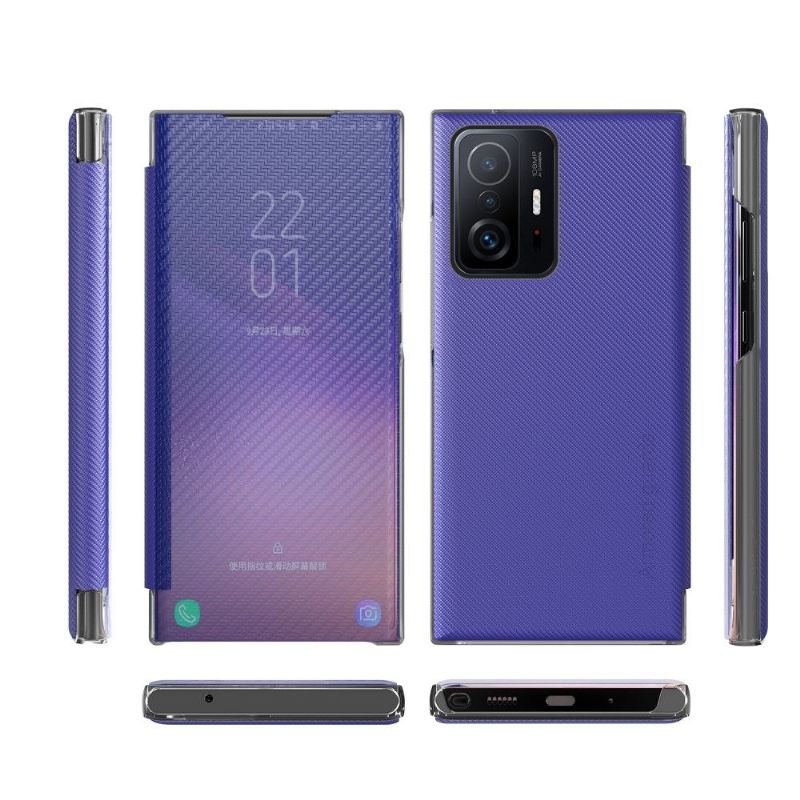 Handyhülle Für Xiaomi 11T / 11T Pro Flip Case Kohlefaser