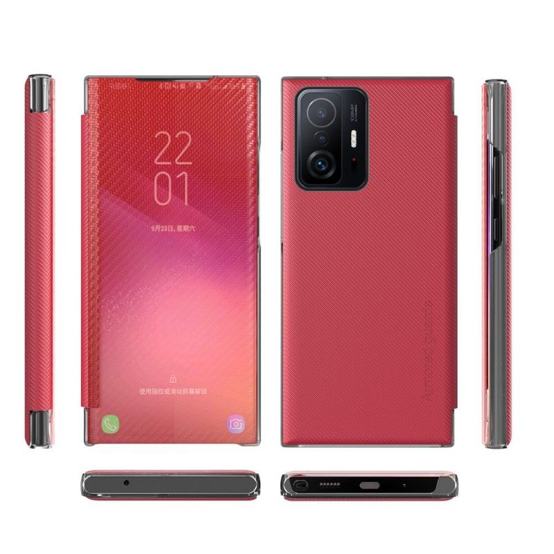 Handyhülle Für Xiaomi 11T / 11T Pro Flip Case Kohlefaser