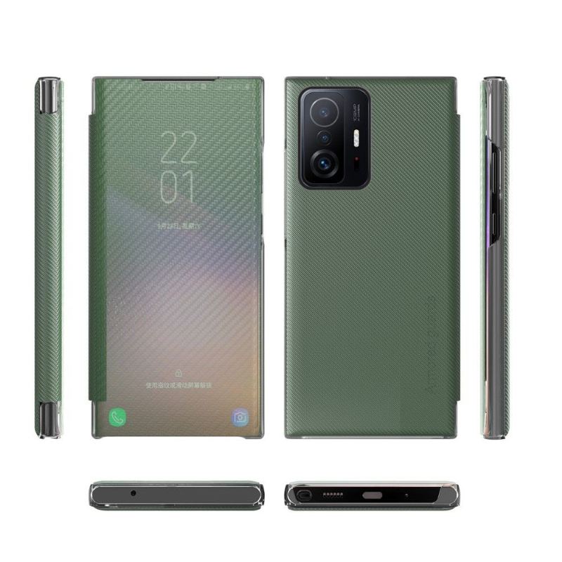 Handyhülle Für Xiaomi 11T / 11T Pro Flip Case Kohlefaser