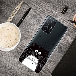 Hülle Für Xiaomi 11T / 11T Pro Anti-Sturz Schwarze Und Weiße Katzen