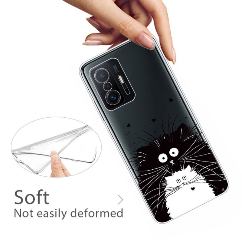 Hülle Für Xiaomi 11T / 11T Pro Anti-Sturz Schwarze Und Weiße Katzen