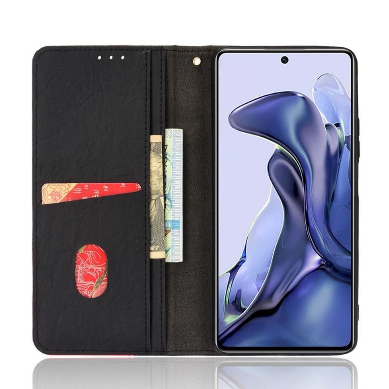 Lederhüllen Für Xiaomi 11T / 11T Pro Anti-Sturz Flip Case Retro Kunstleder