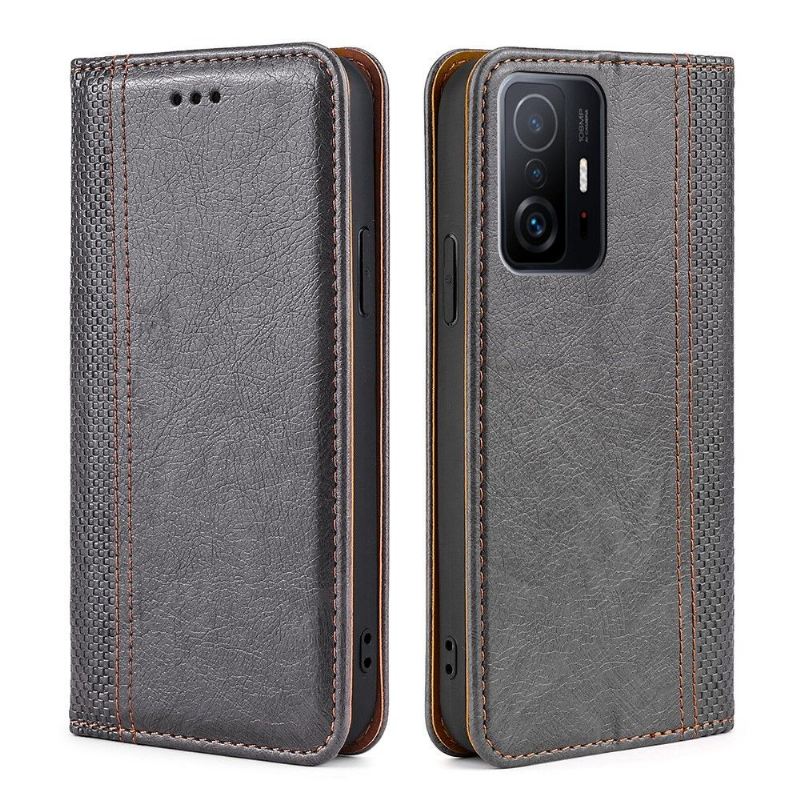 Lederhüllen Für Xiaomi 11T / 11T Pro Flip Case Flip-folio-nähte