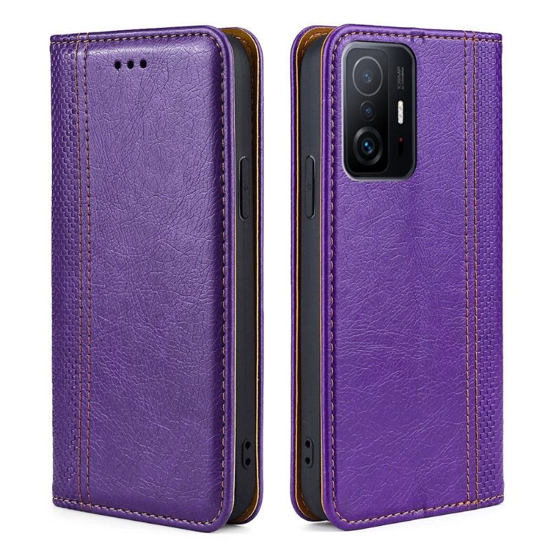 Lederhüllen Für Xiaomi 11T / 11T Pro Flip Case Flip-folio-nähte