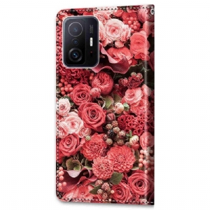 Lederhüllen Für Xiaomi 11T / 11T Pro Rosengarten