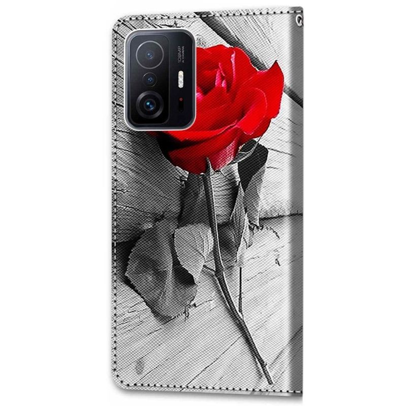 Lederhüllen Für Xiaomi 11T / 11T Pro Rosenrot