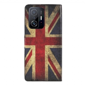 Lederhüllen Für Xiaomi 11T / 11T Pro Vintage Englische Flagge