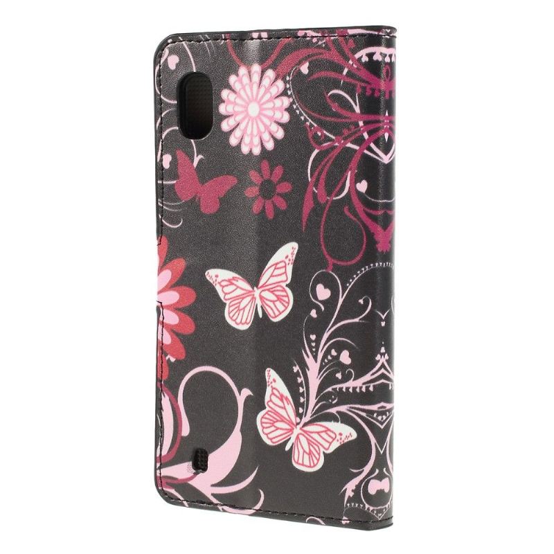 Case Für Samsung Galaxy A10 Schmetterlinge Und Blumen