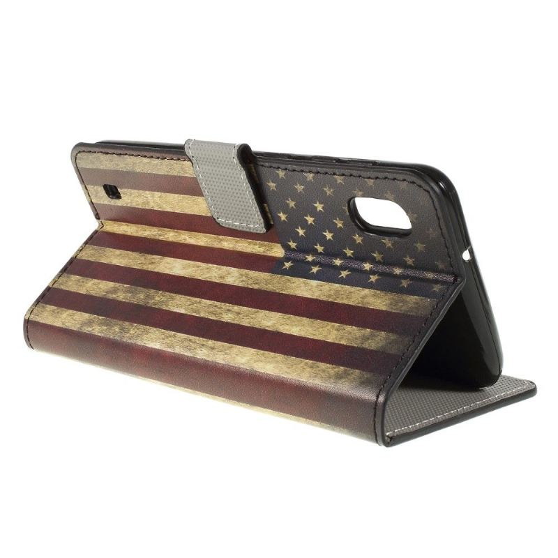 Case Für Samsung Galaxy A10 Vintage Amerikanische Flagge