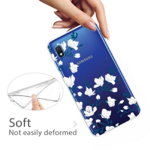 Hülle Für Samsung Galaxy A10 Weiße Blumen