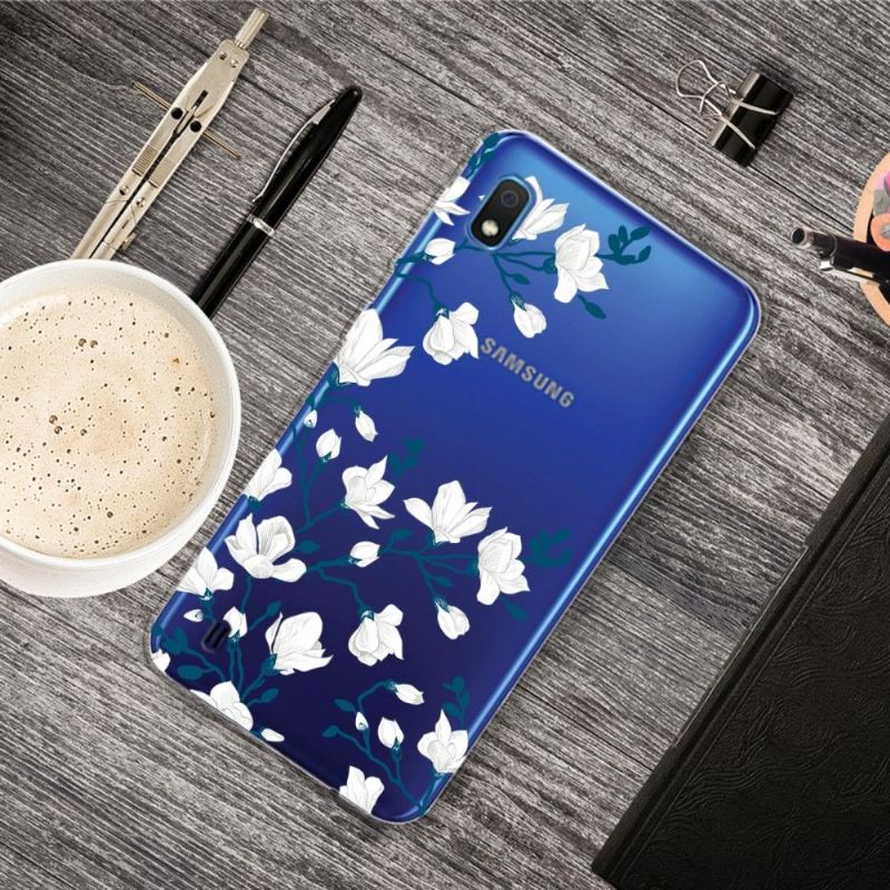 Hülle Für Samsung Galaxy A10 Weiße Blumen