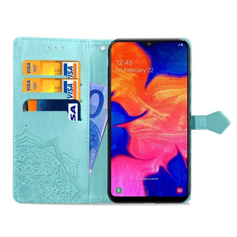 Lederhüllen Für Samsung Galaxy A10 Geprägtes Blumen-mandala