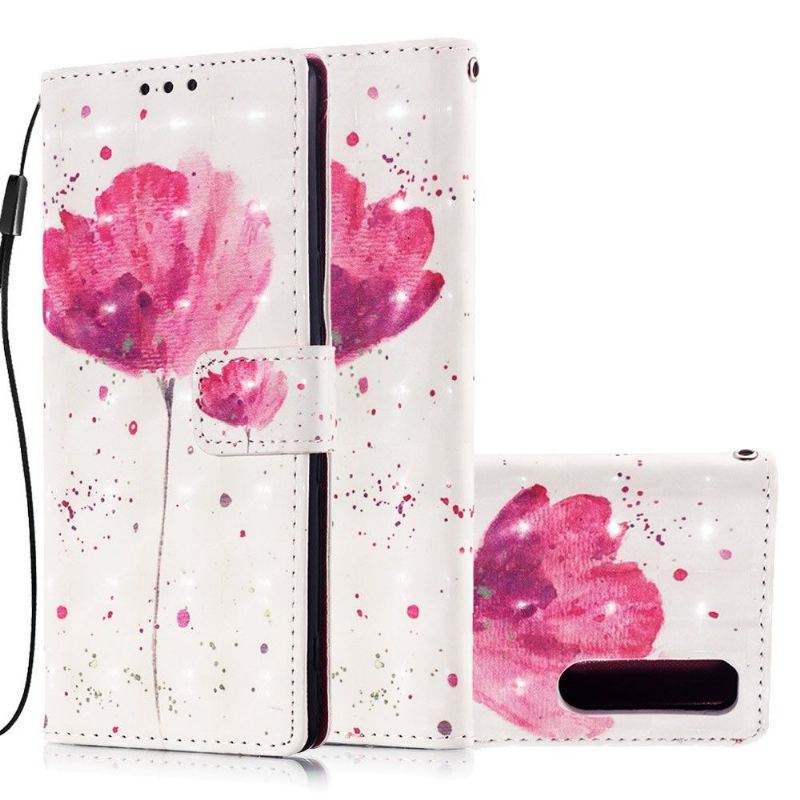 Flip Case Für Sony Xperia 5 Rosa Blume