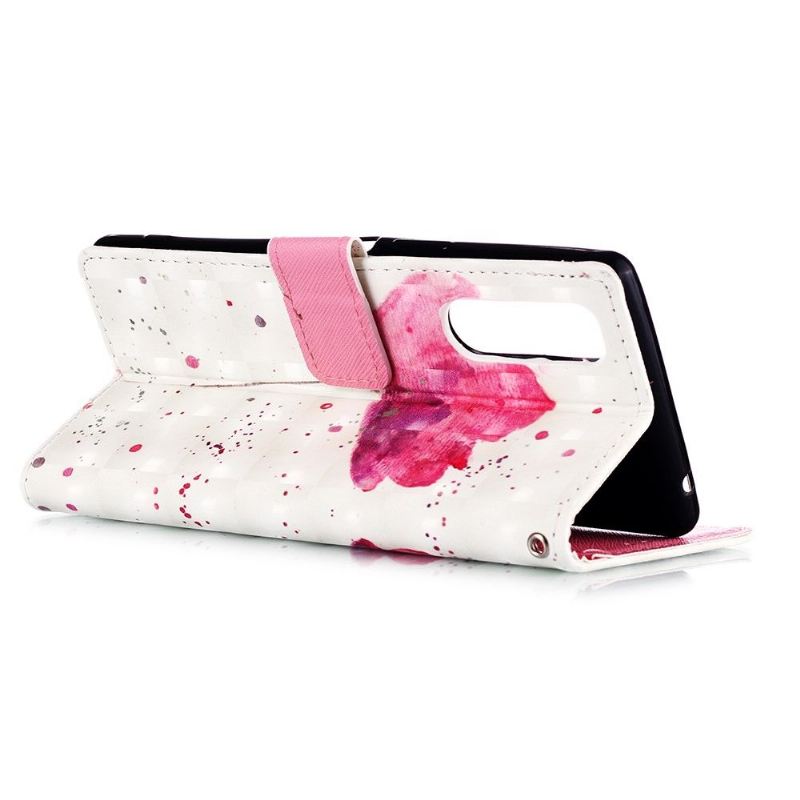 Flip Case Für Sony Xperia 5 Rosa Blume