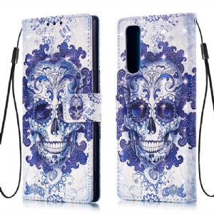 Lederhüllen Für Sony Xperia 5 Schutzhülle Calavera-muster