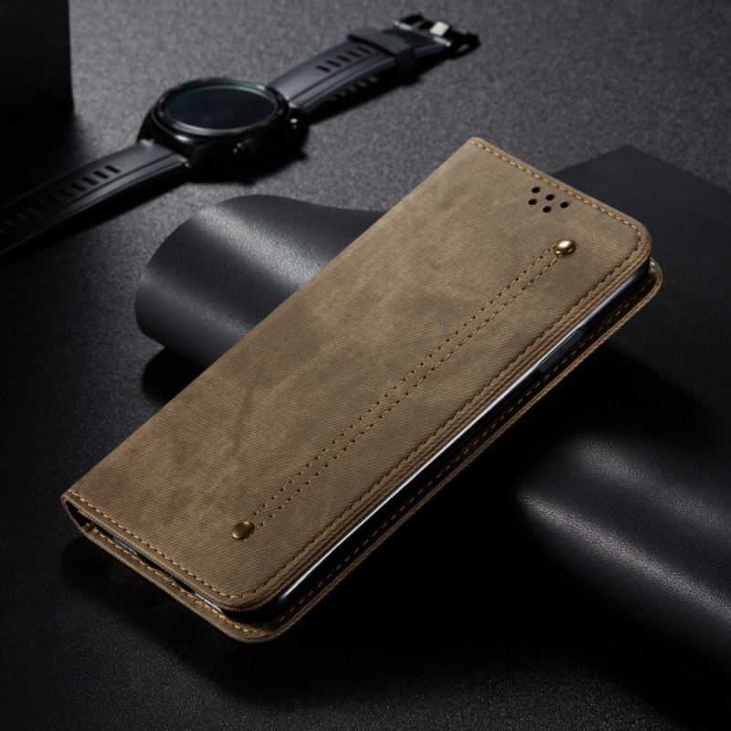 Flip Case Xiaomi 14 Jeansstoff