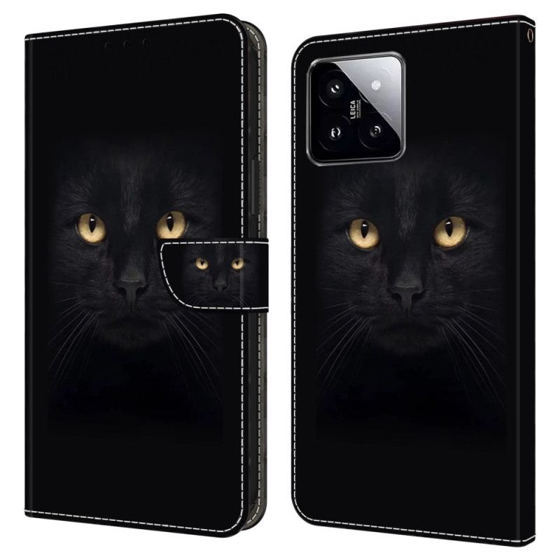 Lederhüllen Xiaomi 14 Schwarze Katze