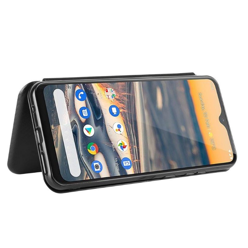 Flip Case Für Nokia 5.3 Kohlefaser-effekt