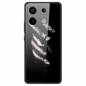 Hülle Für Xiaomi Redmi Note 13 Pro 5g Shadow Cat Gehärtetes Glas