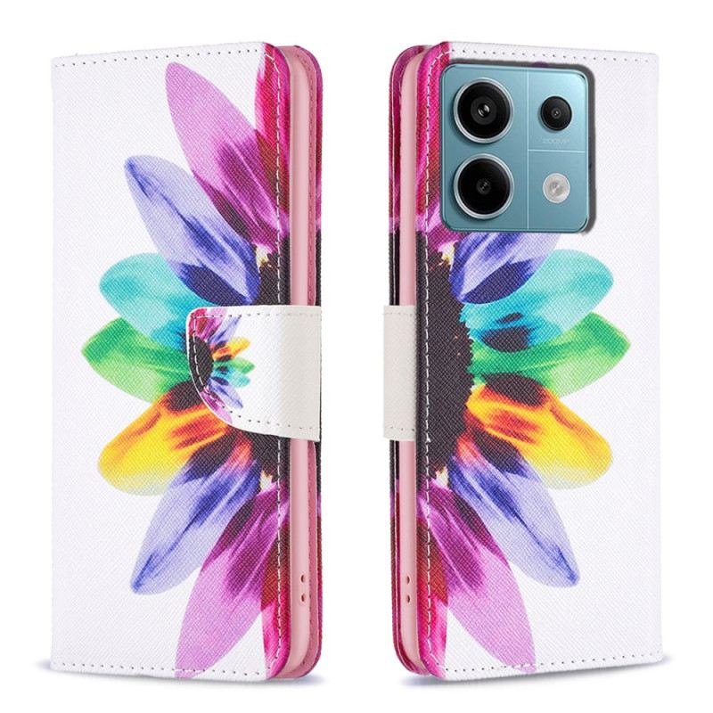 Lederhüllen Für Xiaomi Redmi Note 13 Pro 5g Aquarellblume