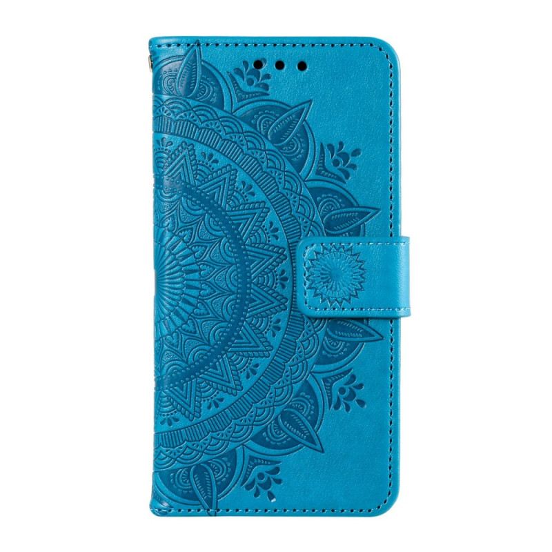 Lederhüllen Für Xiaomi Redmi Note 13 Pro 5g Mandala-sonne Mit Riemen