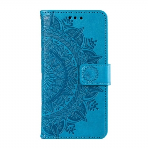 Lederhüllen Für Xiaomi Redmi Note 13 Pro 5g Mandala-sonne Mit Riemen