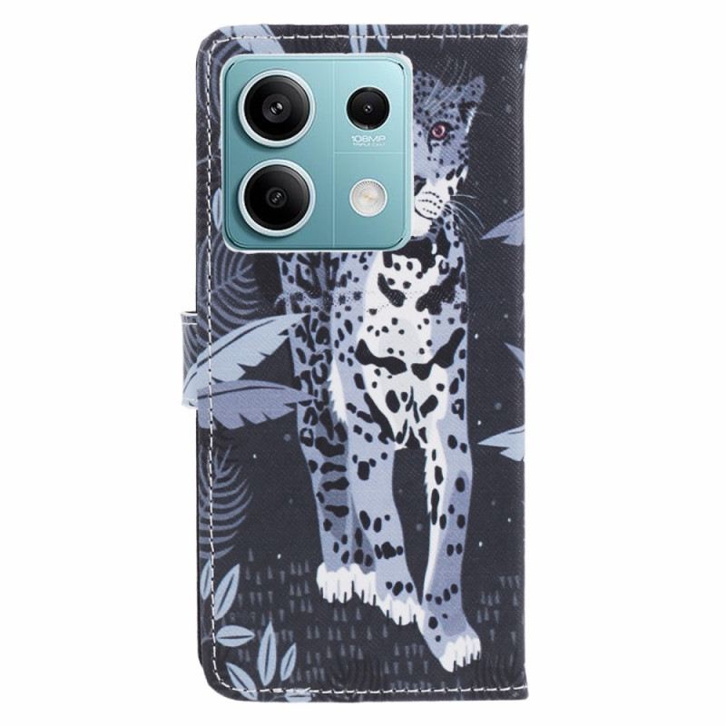 Lederhüllen Xiaomi Redmi Note 13 Pro 5g Handyhülle Leopard Mit Riemen