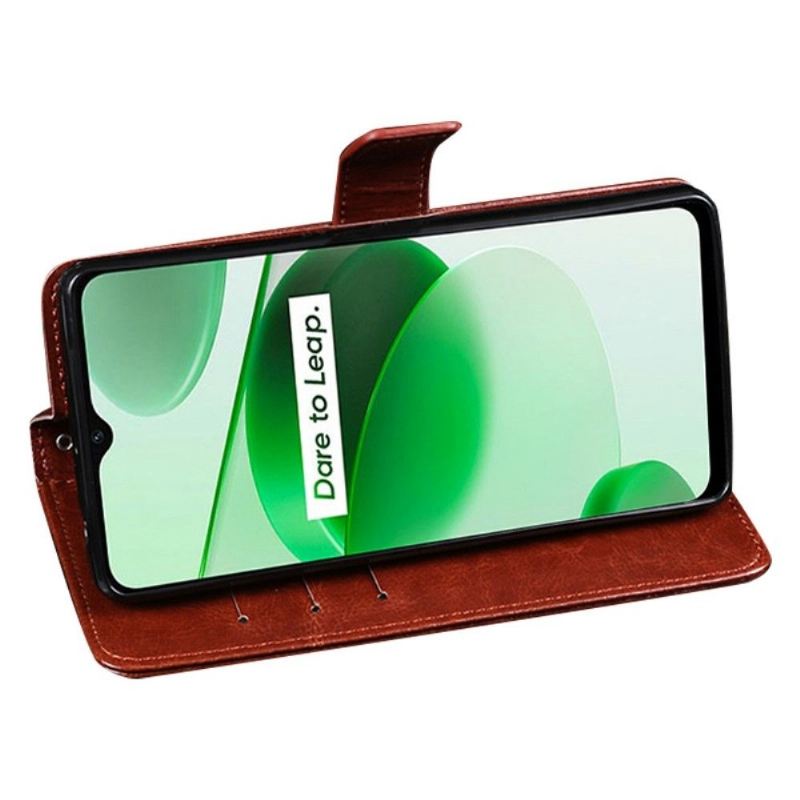 Lederhüllen Für Realme C35 Flip Case Idewei Folio Lederoptik