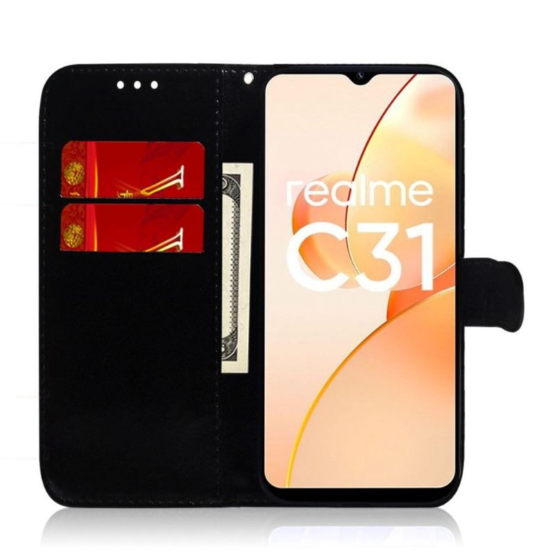 Lederhüllen Für Realme C35 Kunstleder Spiegeleffekt