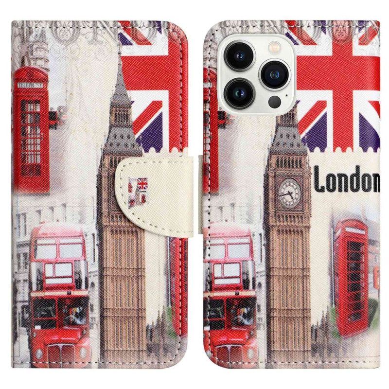 Flip Case Für iPhone 14 Pro London-reise