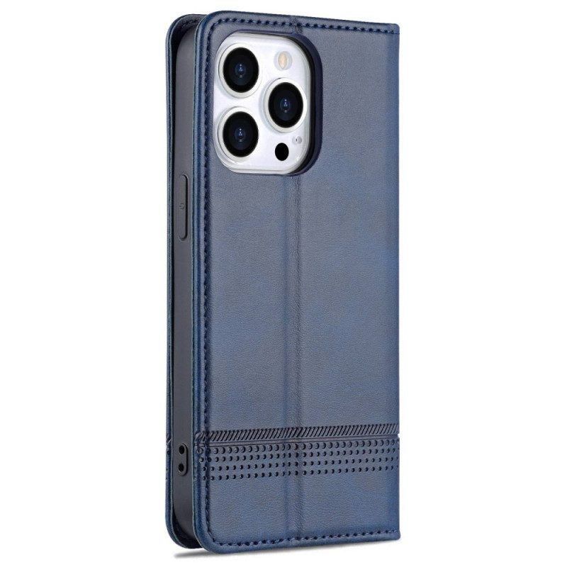 Schutzhülle Für iPhone 14 Pro Flip Case Azns Leder-styling