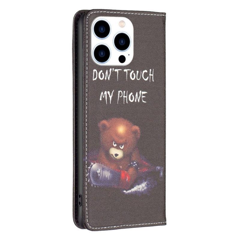 Schutzhülle Für iPhone 14 Pro Flip Case Gefährlicher Bär