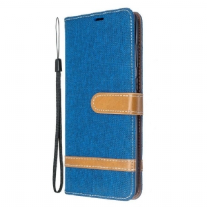 Flip Case Für Samsung Galaxy S20 Plus / S20 Plus 5G Mit Kordel Armband In Stoff- Und Lederoptik