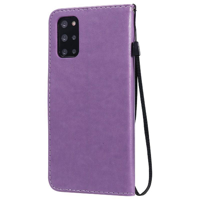 Flip Case Für Samsung Galaxy S20 Plus / S20 Plus 5G Mit Kordel Katze Und Biene Mit Schlüsselband