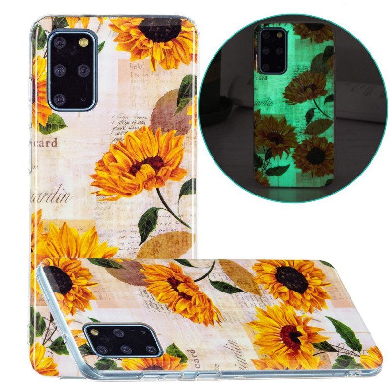 Hülle Für Samsung Galaxy S20 Plus / S20 Plus 5G Fluoreszierende Sonnenblumen