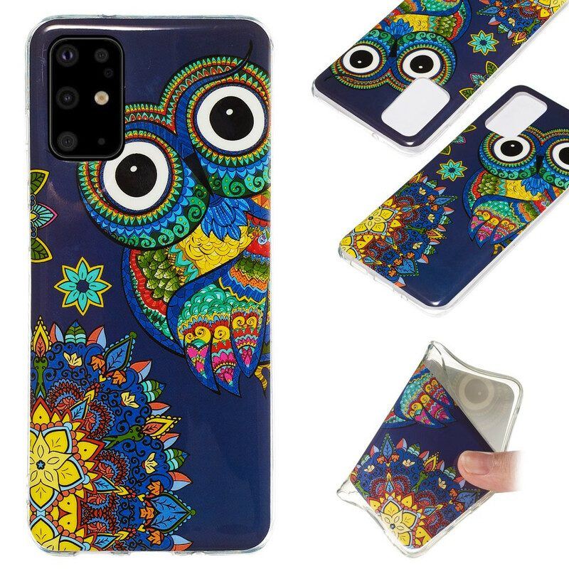 Hülle Für Samsung Galaxy S20 Plus / S20 Plus 5G Fluoreszierendes Eulen-mandala