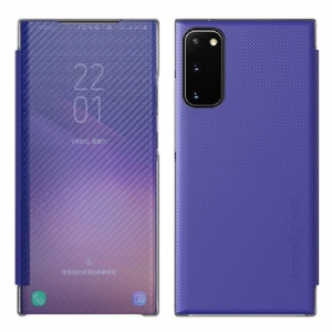 Schutzhülle Für Samsung Galaxy S20 Plus / S20 Plus 5G Flip Case Durchscheinende Kohlefaser