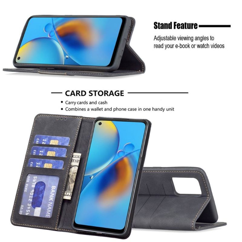 Lederhüllen Für Oppo A74 4G Flip Case Binfen Color Flip Kunstleder