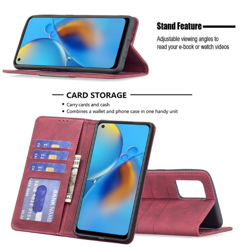 Lederhüllen Für Oppo A74 4G Flip Case Binfen Color Flip Kunstleder