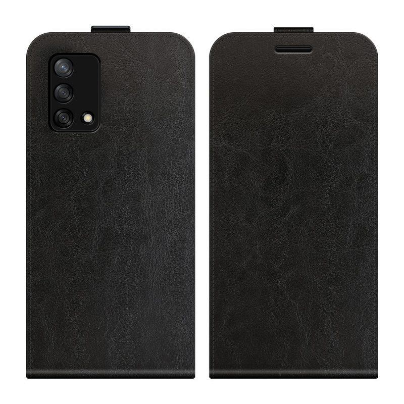 Lederhüllen Für Oppo A74 4G Flip Case Faltendes Retro