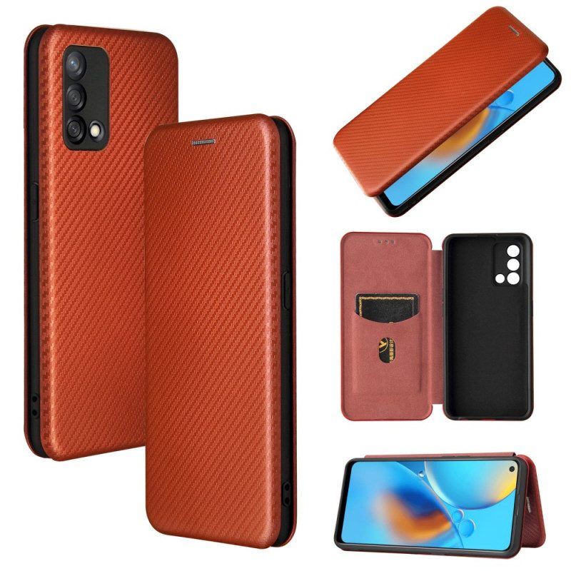 Schutzhülle Für Oppo A74 4G Flip Case Kohlefaser