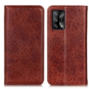 Schutzhülle Für Oppo A74 4G Flip Case Lederstruktur