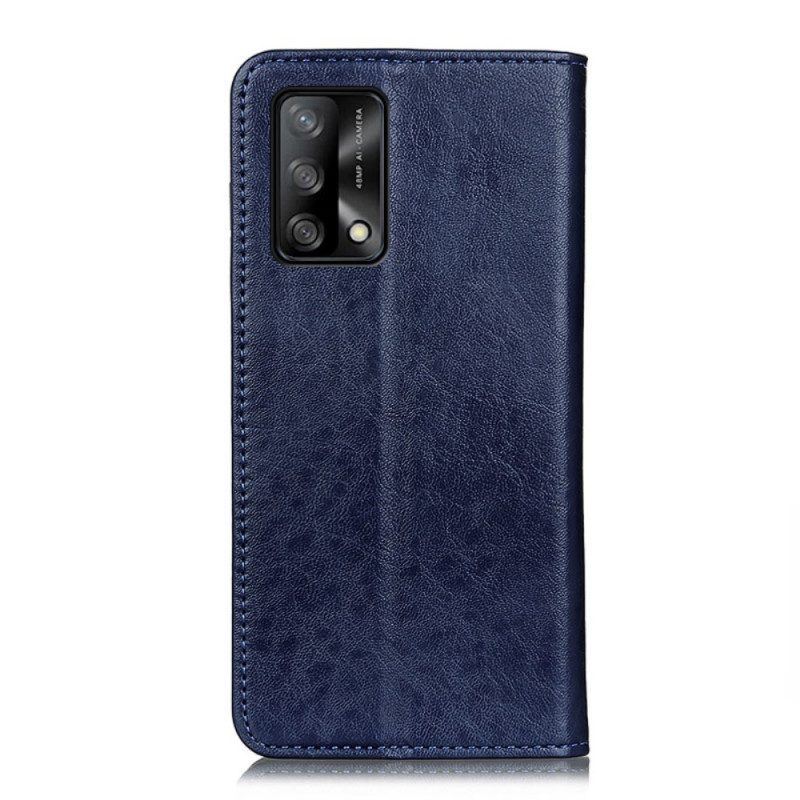 Schutzhülle Für Oppo A74 4G Flip Case Lederstruktur