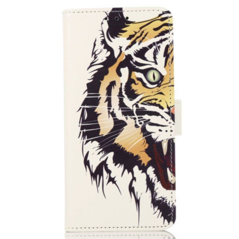 Flip Case Für Poco M4 5G Wilder Tiger